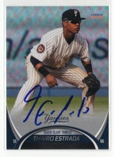 THAIRO ESTRADA Signed Autographed 2015 Staten Island Yankees Team Card RC NYY