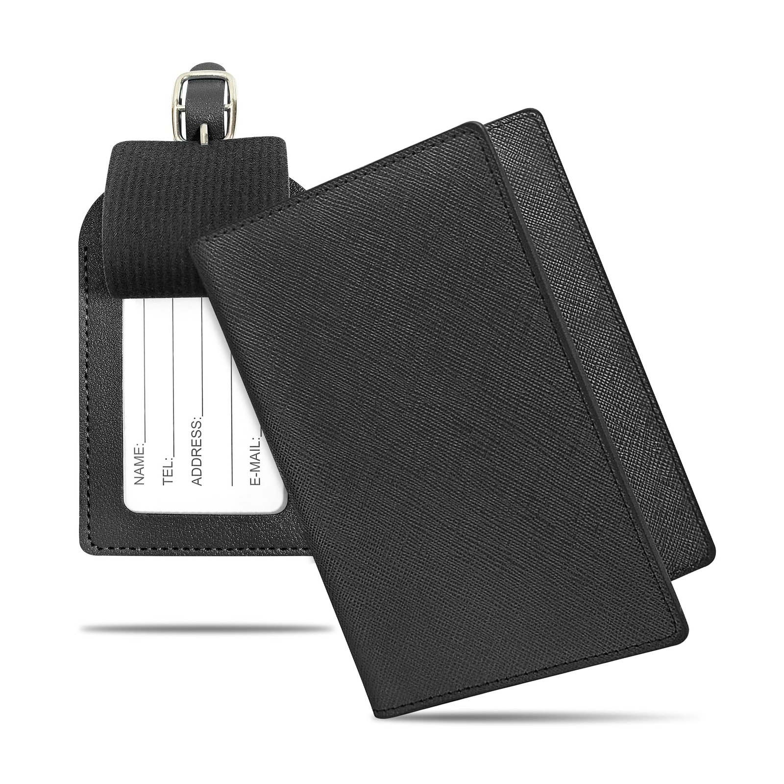PU Leather Passport Holder & Luggage Tags Travel Set for Women-image