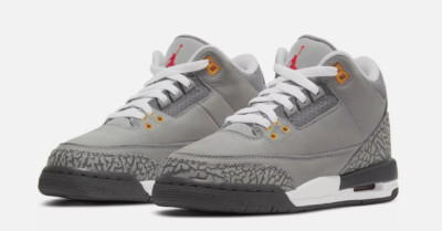 Nike Air Jordan 3 Retro GS Cool Grey 2021 Gray/White Multi 398614-012  Size 4.5Y