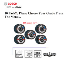 Bosch Flap Discs 115mm Angle Grinder Abrasive Metalworking Sanding Pad 10 Pack