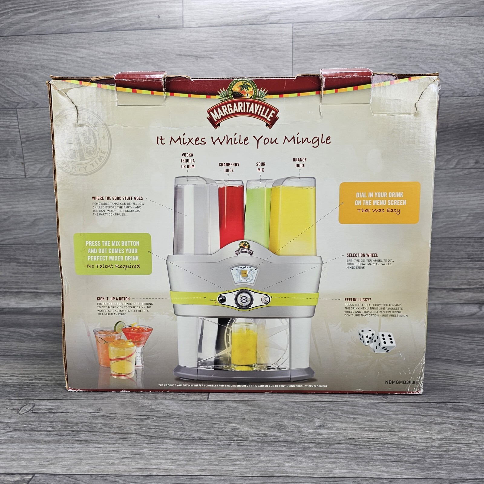 Margaritaville Mixed Drink Maker MD3000 Automatic Bartender TESTED AND WORKING 