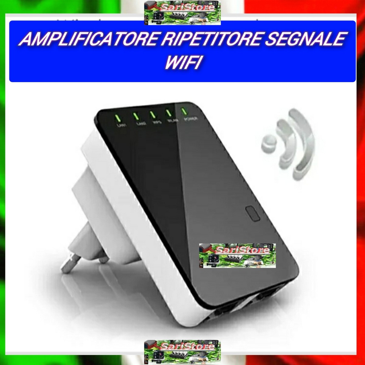 WiFi Extender 300Mbps | Ripetitore Segnale Con Porta LAN | Copertura Fino A 8500 Sq.ft