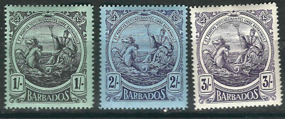 Barbados Stamps 136-38 SG 189-91 Colony Seal Hi Values MNH VF