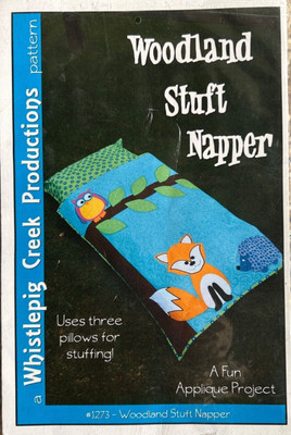 Woodland Stuft Napper pattern applique sewing quilted Pillowcase