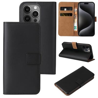 Handyhülle für Apple iPhone 15 Pro Max Schutz Klapphülle Tasche Book Flip Case