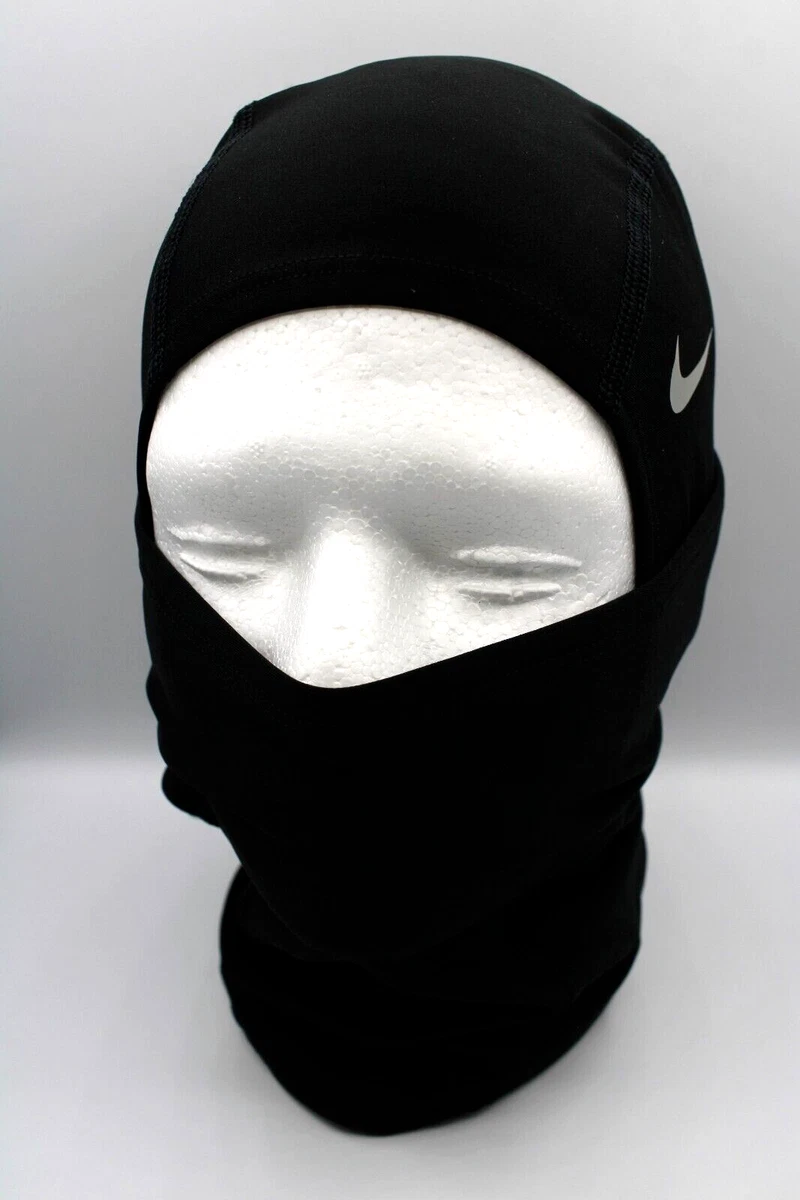nike pro hyperwarm hood black white