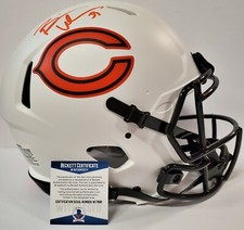 BRIAN URLACHER SIGNED BEARS FULL SIZE AUTHENTIC LUNAR ECLIPSE HELMET BAS COA