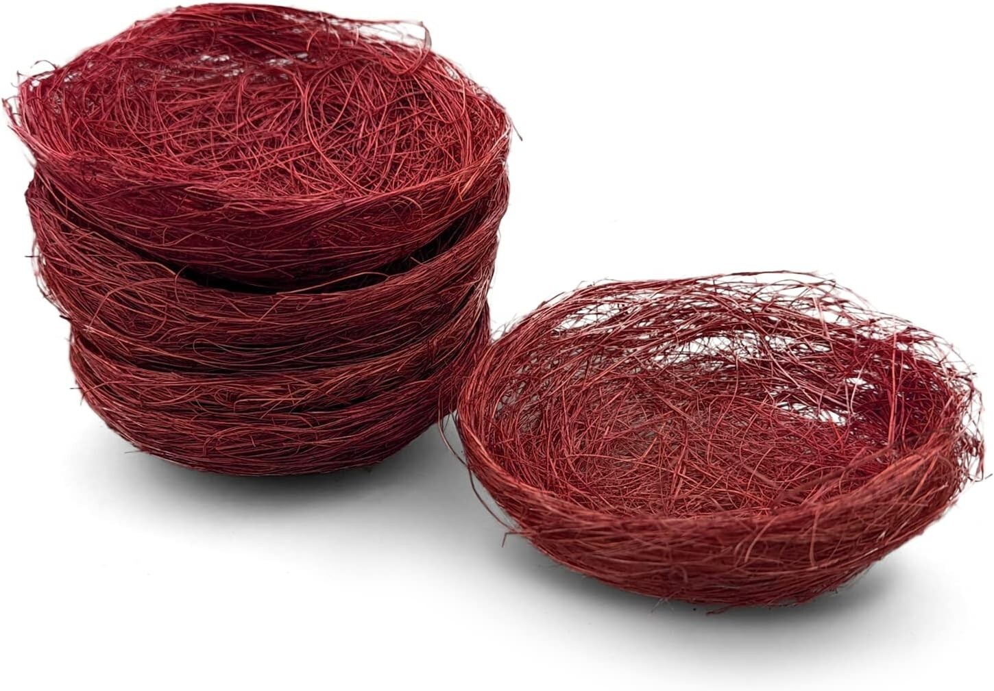 6x nido decorativo di sisal marrone 7 cm nido uccelli Pasqua mini nido uccello