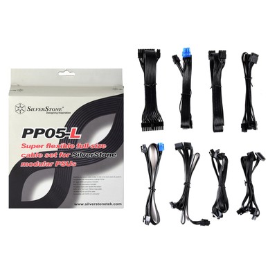 Flat Flexible Long Cable Set Designed for SilverStone Modular Power Supplies ...