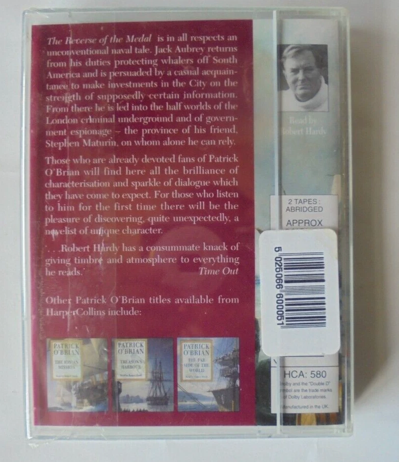 The Reverse of the Medal Patrick O'Brian Audio Book Cassette Tape NEW SEALED - Image 2 of 3