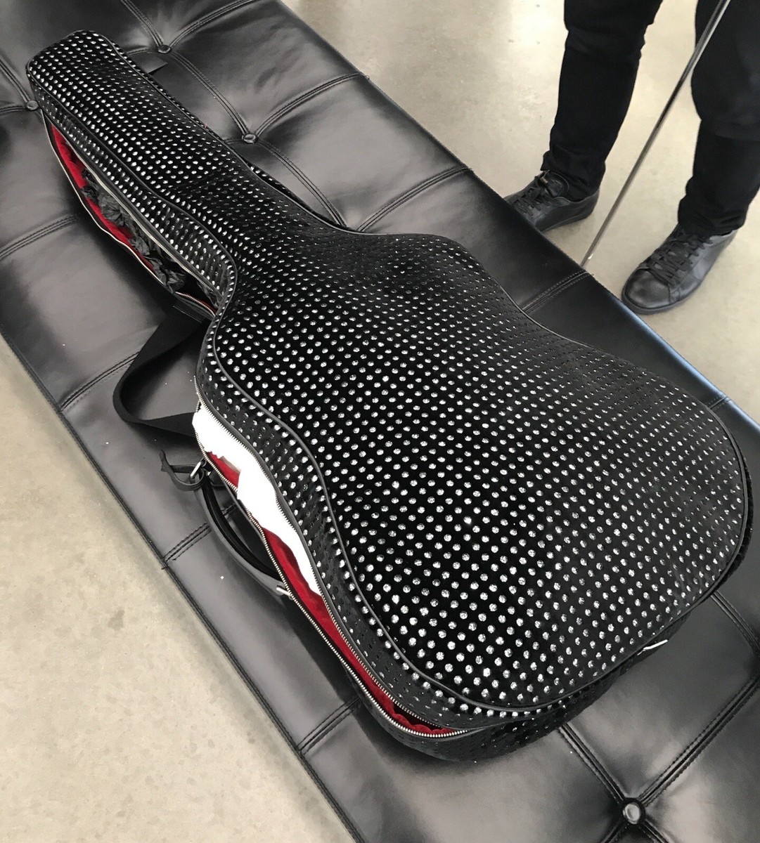 Rare Saint Laurent Velvet Electric Guitar Case New with Tags Rare Saint Laurent Velvet Electric Guitar Case New with Tags