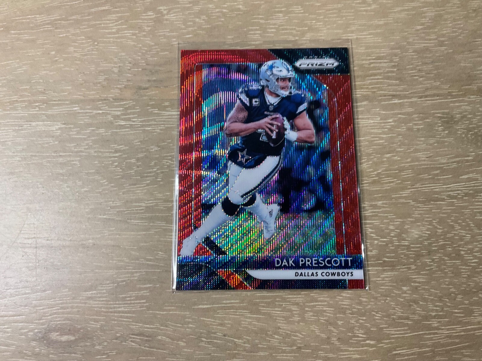 2018 Panini Prizm Football Dak Prescott Red Wave Prizm 143/149 SP Dallas Cowboys