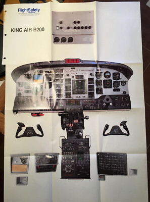 FlightSafety Beechcraft King Air B200 Instrument Panel Poster