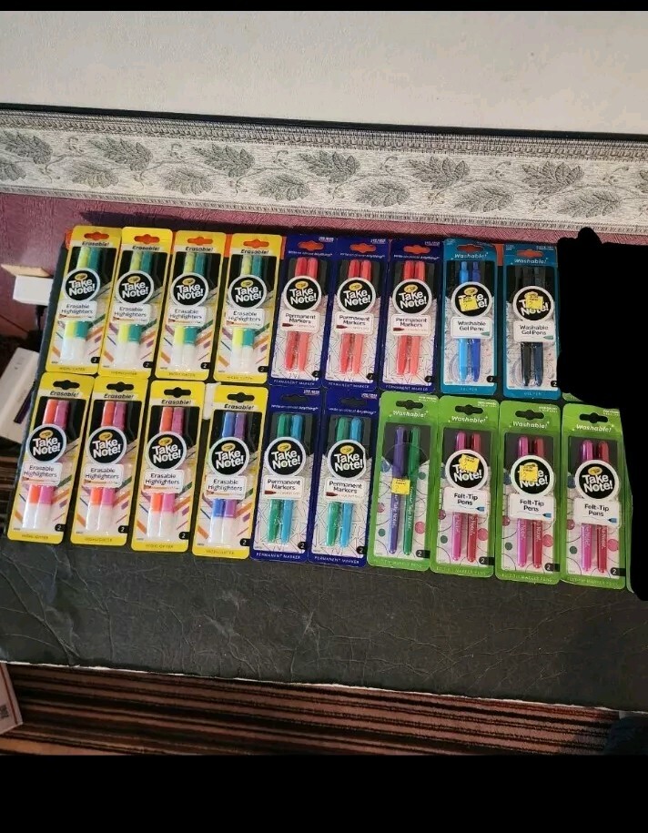 Crayola Take Notes Highlighters, Markers, & Pens LOT OF 19 NEW-image