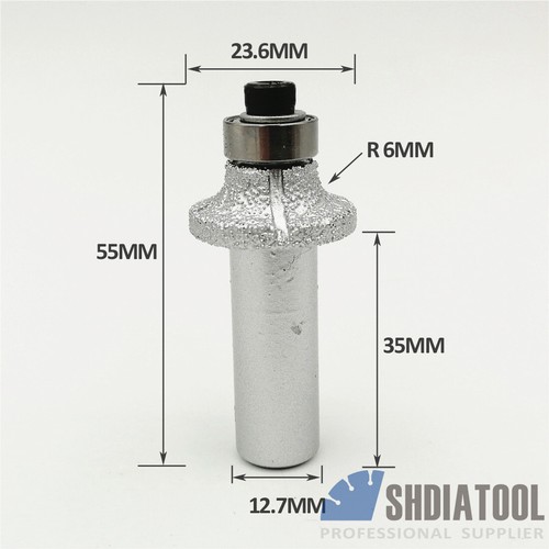 1pc Vacuum Brazed Diamond Router Bits With 1/2" Shank For Stone Marble Cutter a - Picture 19 of 44