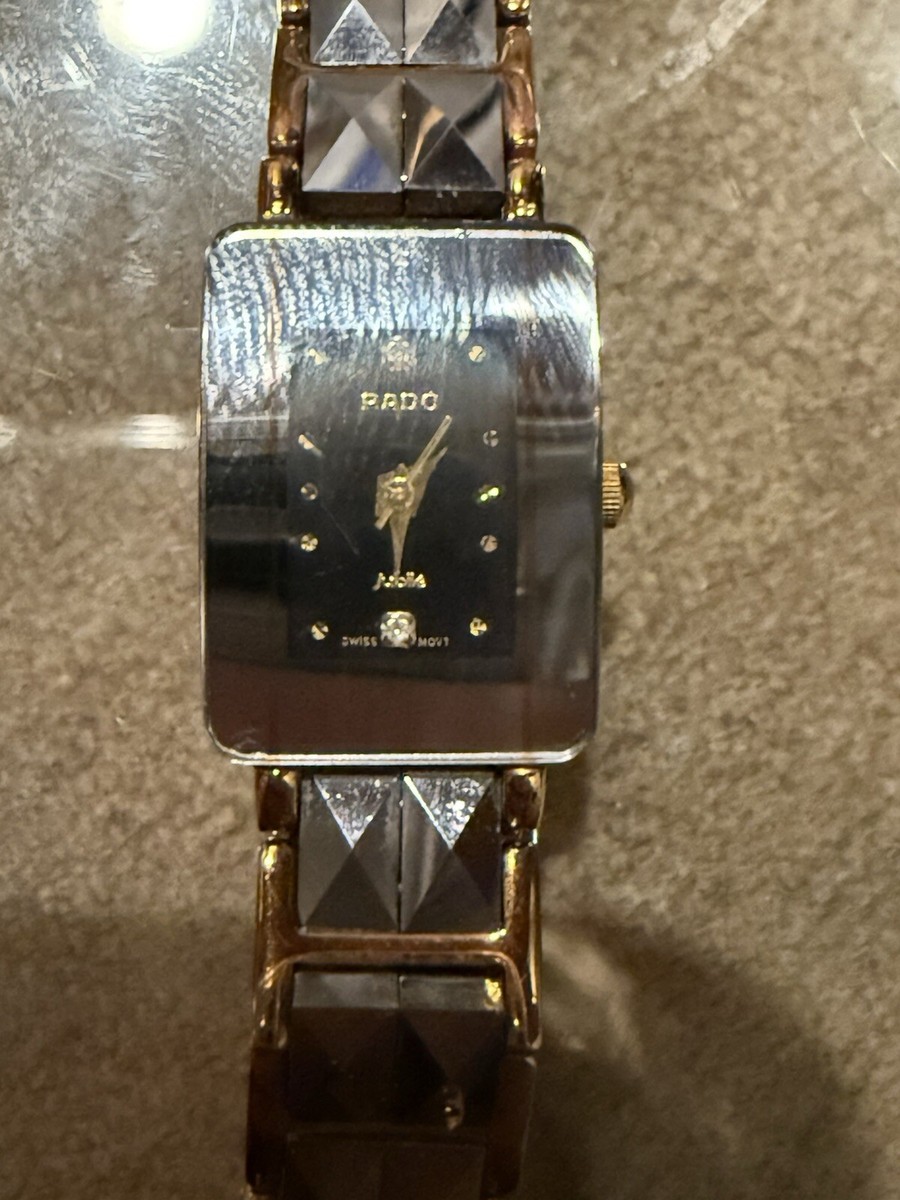 Rado Jubile 2 Tone High Tech Ceramic Black Dial Quartz