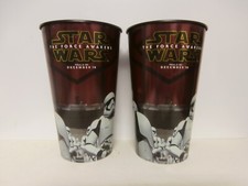 x2 Star Wars The Force Awakens Cinema Cup 2015 Lucas Film Berry Plastics 7.5"