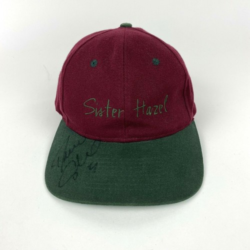 Vtg Sister Hazel Signed Baseball Cap Autographed Hat Rock Band Maroon