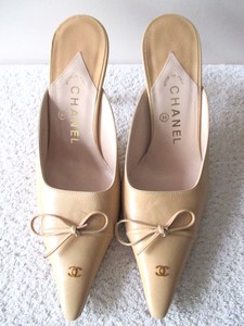 chanel slip on mules