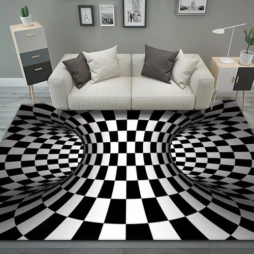 3D Vortex Illusion Carpet Entrance Door Floor Mat Abstract Geometric Optical - Picture 7 of 42
