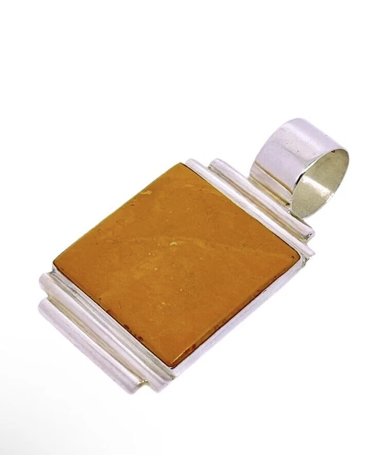 Colgante de plata de ley ámbar Desert Rose Trading DTR Jay King Foto 3 de 4