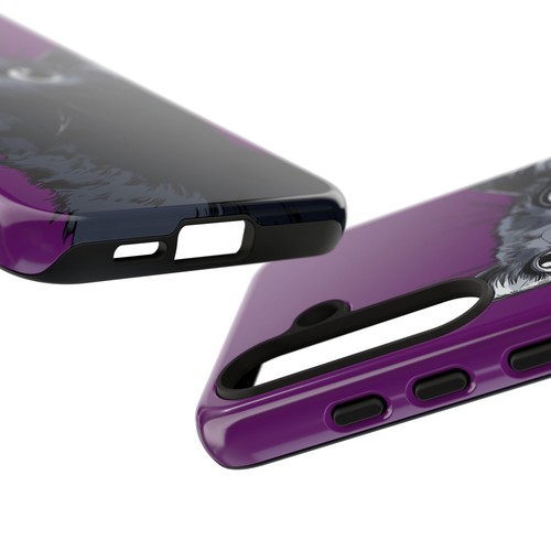 For iPhone | Samsung Galaxy | Pixel Phone Case - Black Cat Purple - Picture 168 of 255