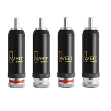 4pcs Rhodium Plated RCA Plug HIFI Audio Interconnect Cable RCA Connector