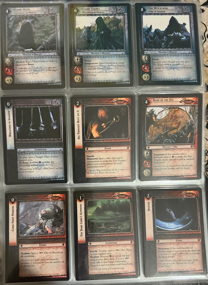 Lord of the Rings TCG LOTR The Fellowship of the ring set 1 complete set 365/365 - Image 4 of 4