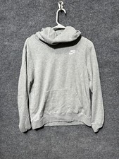 Nike Sweater Womens M Medium Gray Hoodie Pullover Cowl Neck Athleisure Swoosh