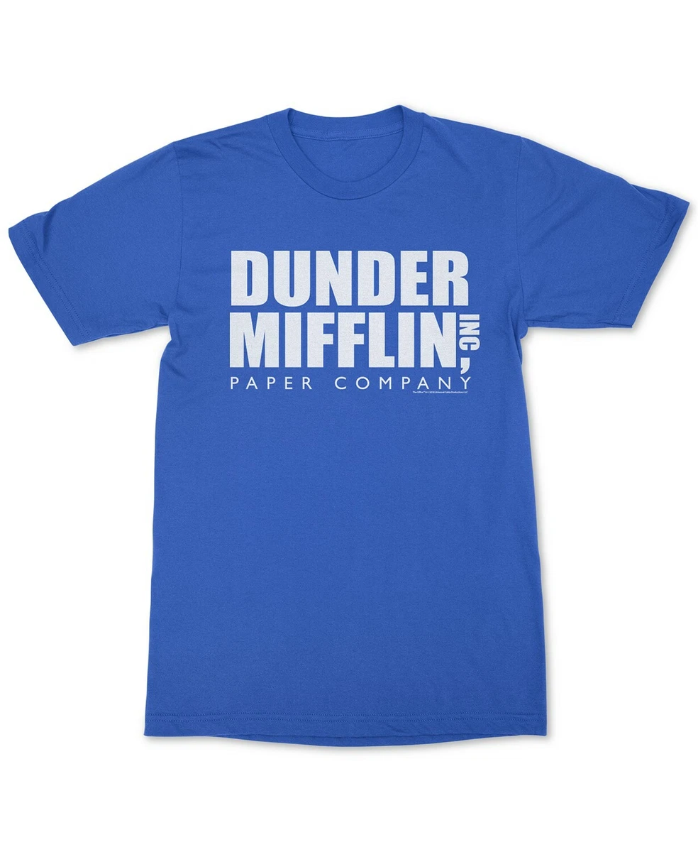 Dunder Mifflin Logo Mens Crew Neck Short Sleeve Classic Fit