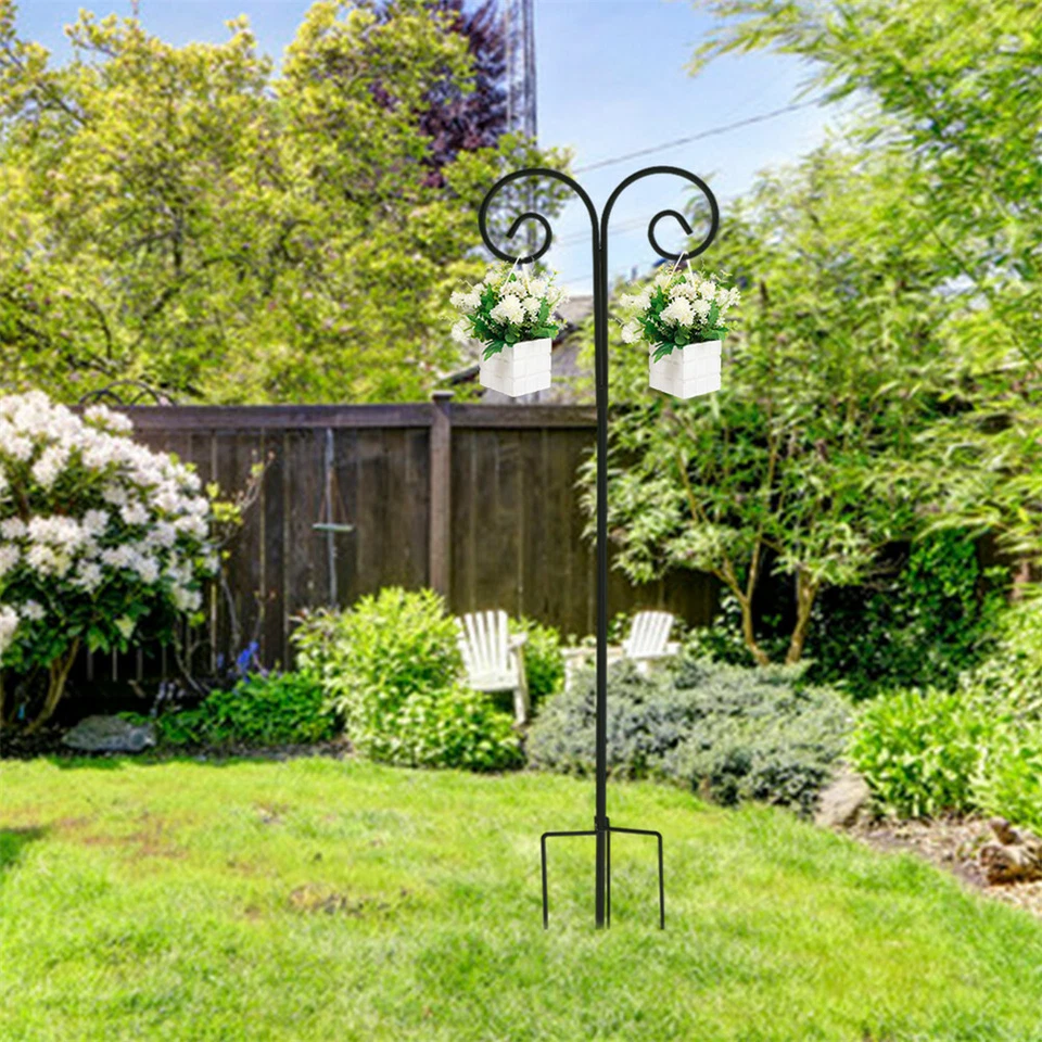 2 ganchos de pastor 94 pulgadas de alto 1/2 grueso resistente al óxido metal sólido para boda de pájaros Foto 2 de 4