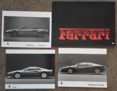FERRARI GTO TESTAROSSA & MONDIAL CABRIO orig 1984 Press Pack in FRENCH - 325/84