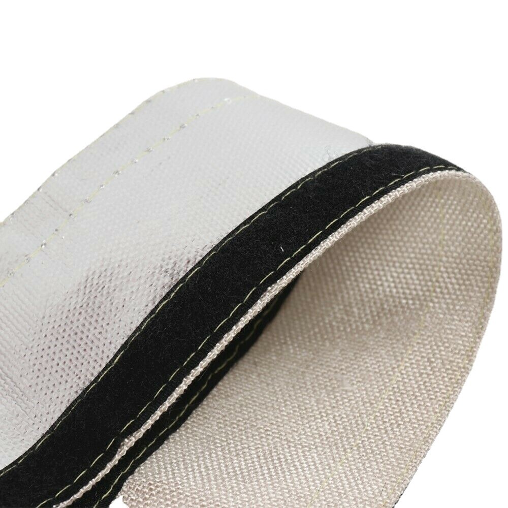 Metallic Heat Shield Sleeve Insulated Wire Hose Cover Wrap Loom  1-1/2''ID3.3 Ft - Foto 2