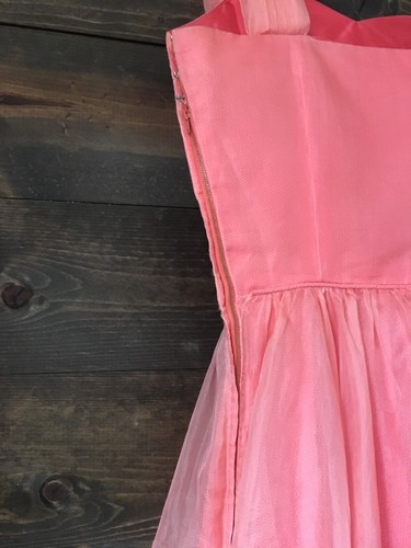 Vintage 50s coral party dress new look true vintage vlv party dress prom - Picture 11 of 12
