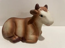 Vintage Ceramic Cow Figurine Made in Japan 4”