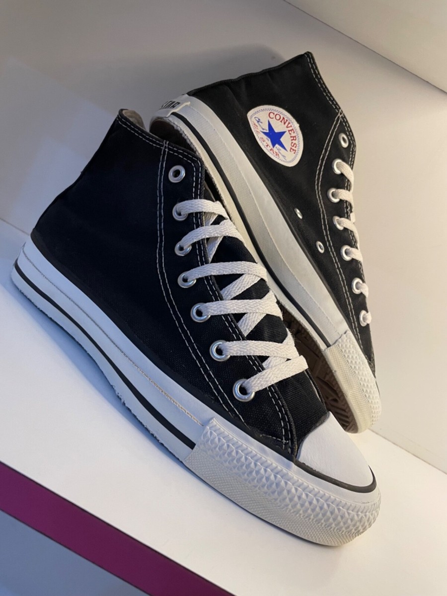 converse allstar usa製 8 black 90s Vtg 90s Converse All Star Chuck Taylor High Top Shoes Black