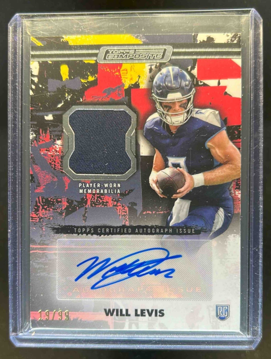 Will Levis Topps Composite Composite Swatch Autographs Vertical #WL Base