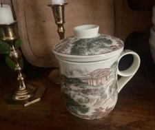 3 Piece Tea Strainer Infuser Set Traditional Chinese Style Mountain Art