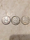 3 - 50C Franklin Half Dollar