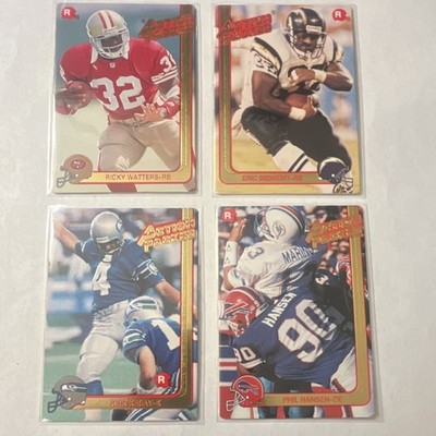 Action Packed Rookie 1991 NFL Lot   Watters, Bieniemy, Kasay, Hansen (4 Cards)