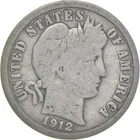 1912-D Barber Dime 90% Silver Average Circ *0262