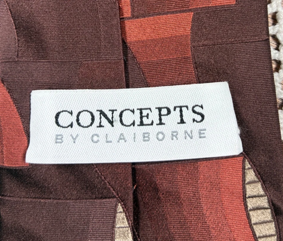 Hermosa corbata de cuello Silk Concepts de Claiborne COBRE BRONCE Foto 4 de 4