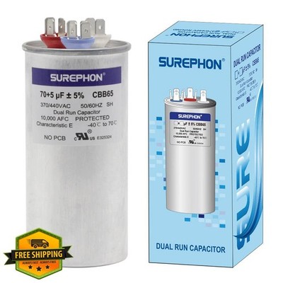 SUREPHON 70/5 Mfd Ac Capacitor 370V or 440V CBB65B