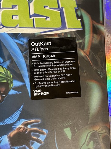 OutKast ATLiens 2LP Green Blue Galaxy Vinyl Me Please VMP w/ Replacement Disc - Picture 3 of 14