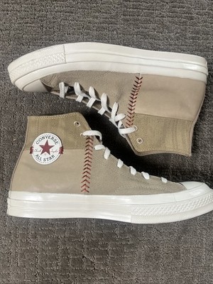 Converse Chuck Taylor High Top Nomad Khaki Baseball Stitch Leather Suede Men 9.5