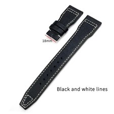 Nylon Leather Watch Strap for IWC Big Pilot Spitfire Top Gun 20/21/22mm Calfskin
