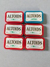 Altoids Tins Empty Red Grn Lot 6 Fishing Sewing Geocaching Beads Crafts Prayers