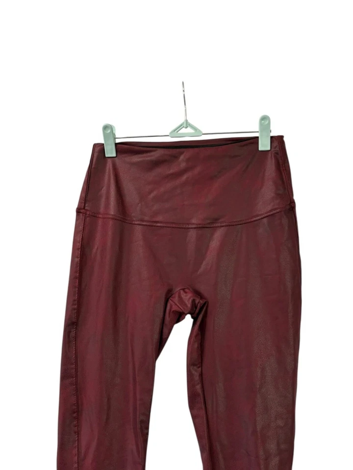 DG2 Diane Gilman Borgoña Ajustado y Elegante Recubierto Leggings Ajustados Elastizados Talla PM Foto 2 de 4