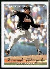 Fernando Valenzuela 1993 Upper Deck #550 Gold Hologram Baltimore Orioles