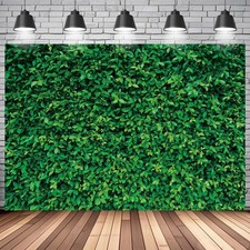 6x3.6 Ft Spring Green Leaves Backdrop Nature Grass Photo Booth Party Supply